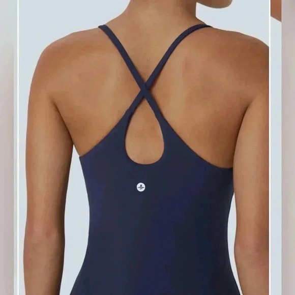 NWT HALARA Softlyzero"™ Plush Backless Active Dress-Easy Peezy Edition Blue,Sz L - Picture 3 of 9